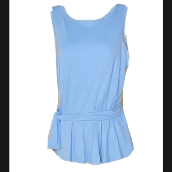 Blue Anthropologie wrap tank top - Picture 1 of 6
